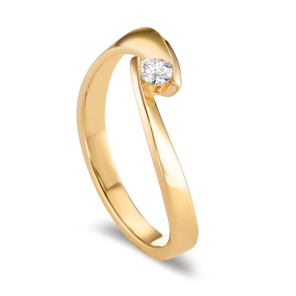 Anello Oro giallo 750/18 carati Diamante 0.09 ct, w-si