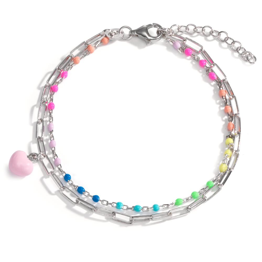 Bracciale Argento rodiato Cuore 17-20 cm