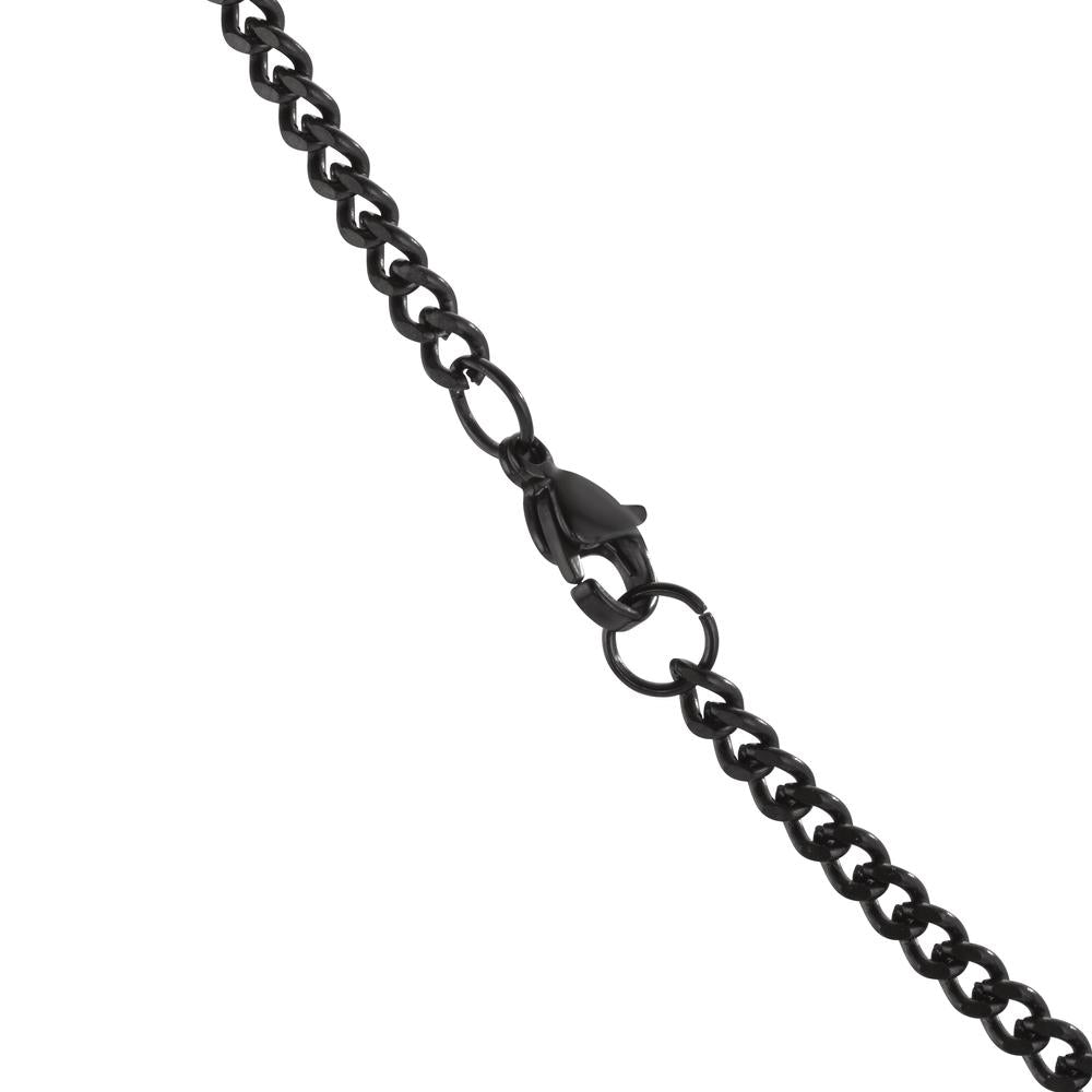 Collana Acciaio inossidabile nero rivestimento IP 60 cm