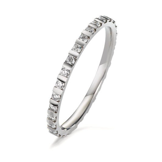 Anelli di memoria Platino 950 Diamante 0.30 ct, 30 pietra, w-si