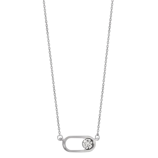 Collana Oro bianco 750/18 carati Diamante 0.015 ct, w-si 40-42 cm