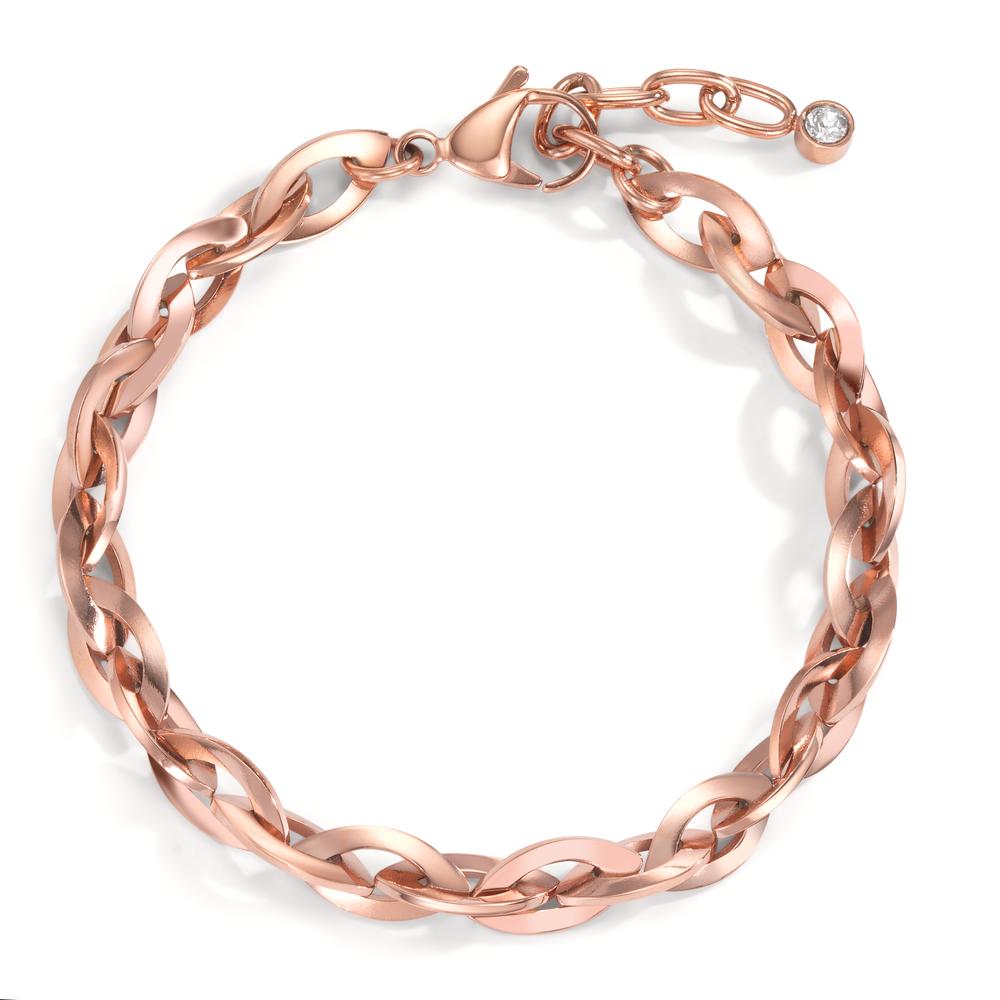 Bracciale Acciaio inossidabile rosa rivestimento IP 18.5-21.5 cm