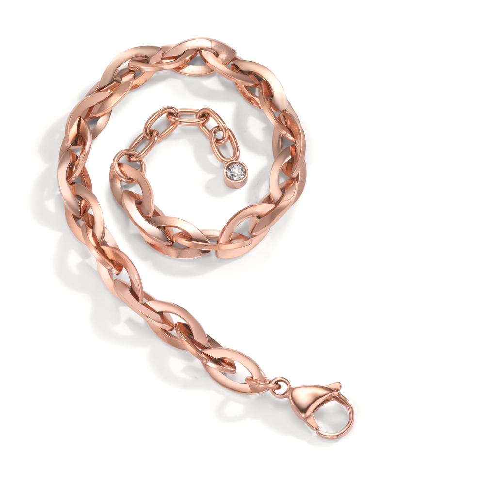 Bracciale Acciaio inossidabile rosa rivestimento IP 18.5-21.5 cm