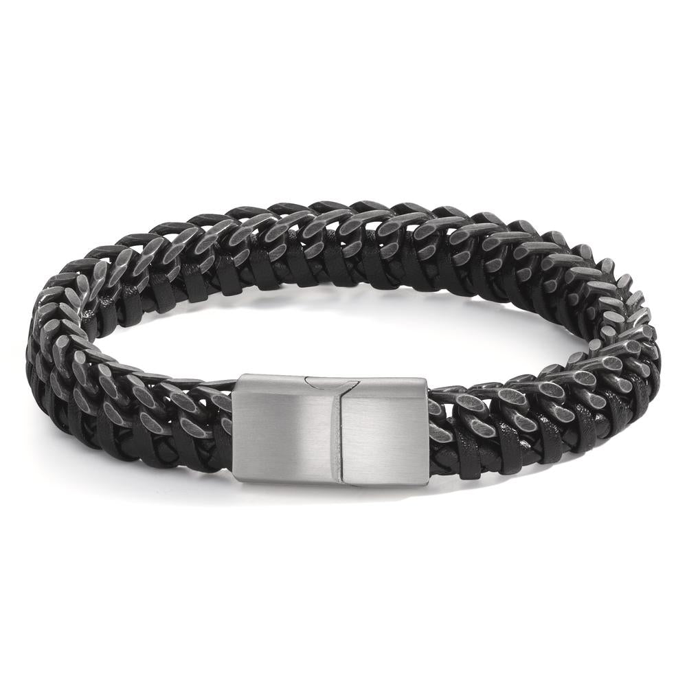 Bracciale Acciaio inossidabile, Pelle 20.5 cm