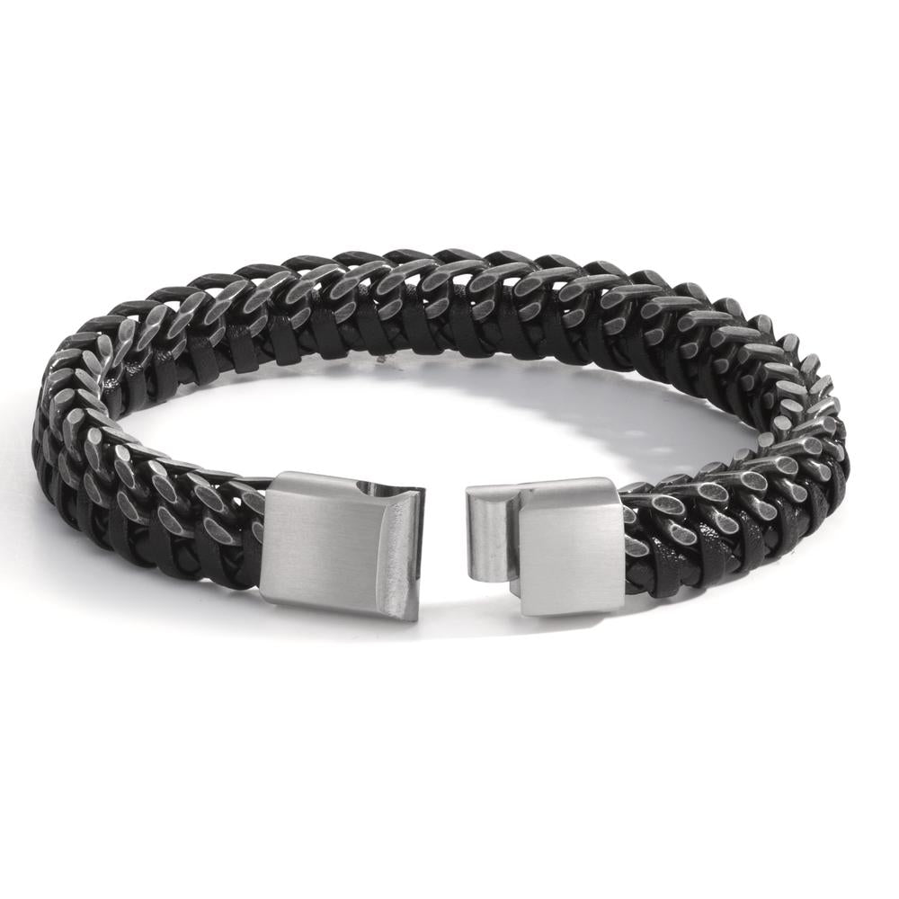 Bracciale Acciaio inossidabile, Pelle 20.5 cm