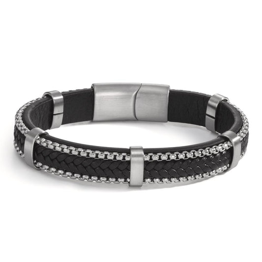 Bracciale Acciaio inossidabile, Pelle 21 cm