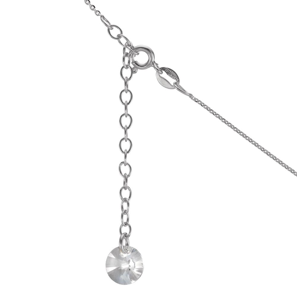 Collana Argento Zirconia 2 pietra rodiato 42-47 cm