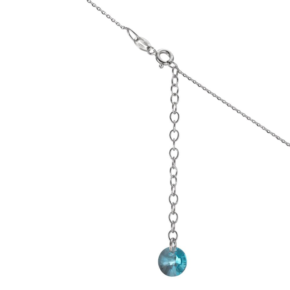 Collana Argento Zirconia acqua rodiato 42-47 cm