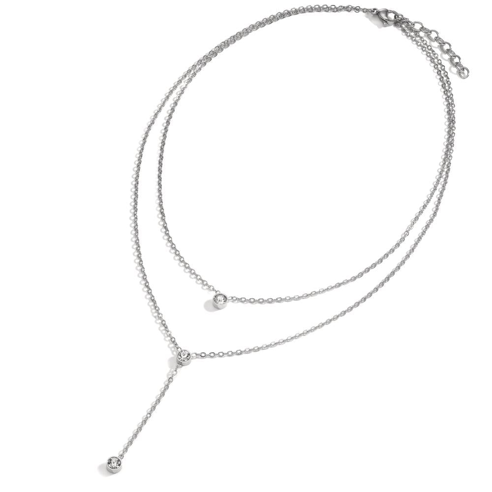 Collana Acciaio inossidabile Zirconia 3 pietra 38-41 cm