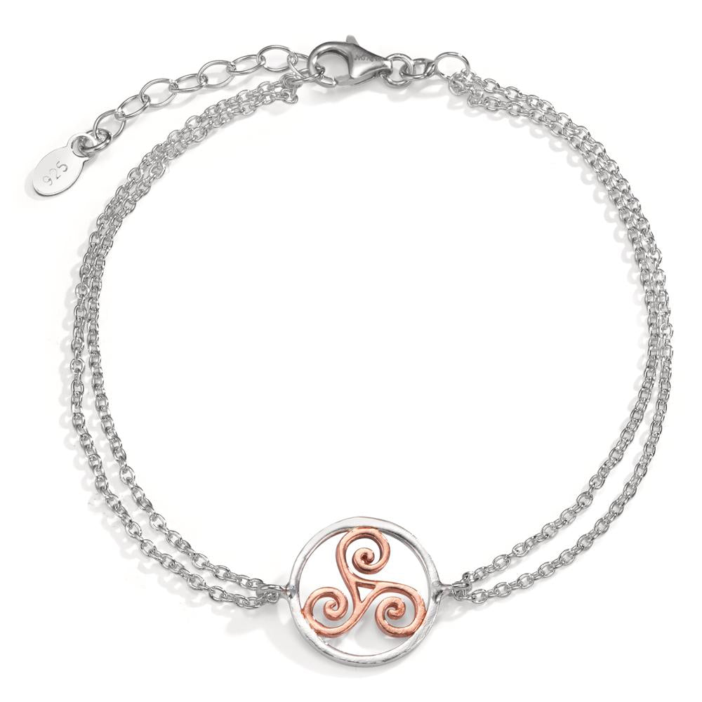 Bracciale Argento rosa bicolore 17-20 cm