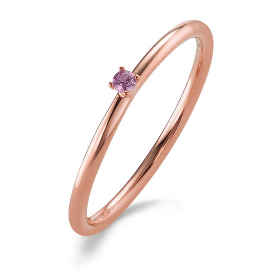 Anelli impilabili Argento Zirconia rosa, 2 mm rosa dorato