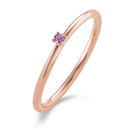 Anelli impilabili Argento Zirconia rosa, 2 mm rosa dorato