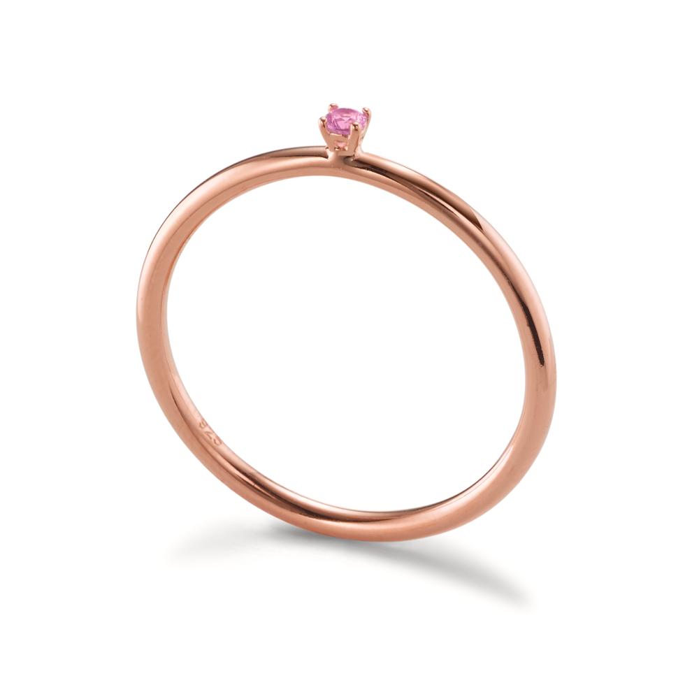 Anelli impilabili Argento Zirconia rosa, 2 mm rosa dorato