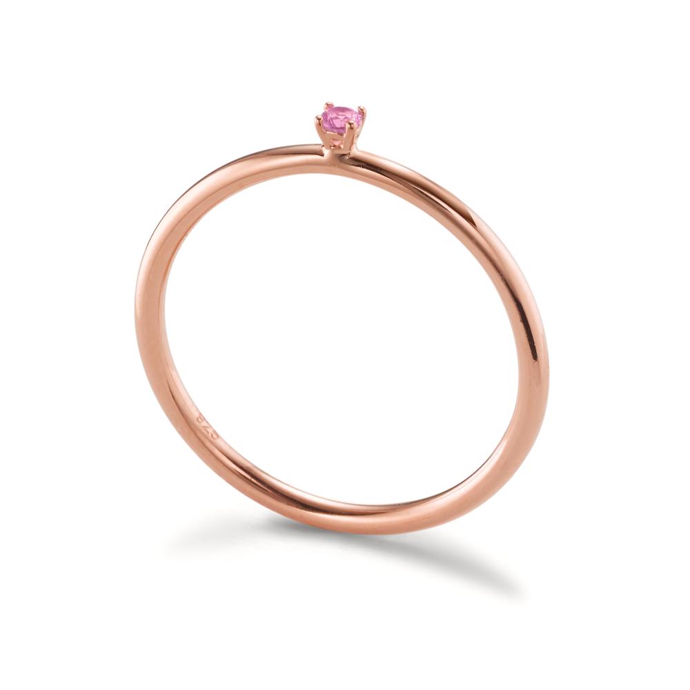 Anelli impilabili Argento Zirconia rosa, 2 mm rosa dorato