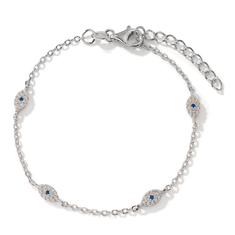 Bracciale Argento Zirconia dorato 16-19 cm