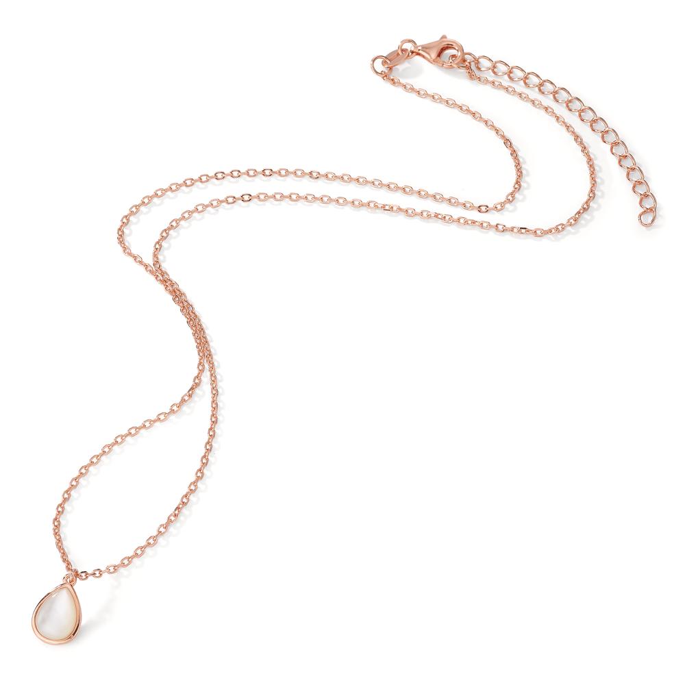 Collana Argento rosa dorato Madreperla 40-45 cm Ø10 mm