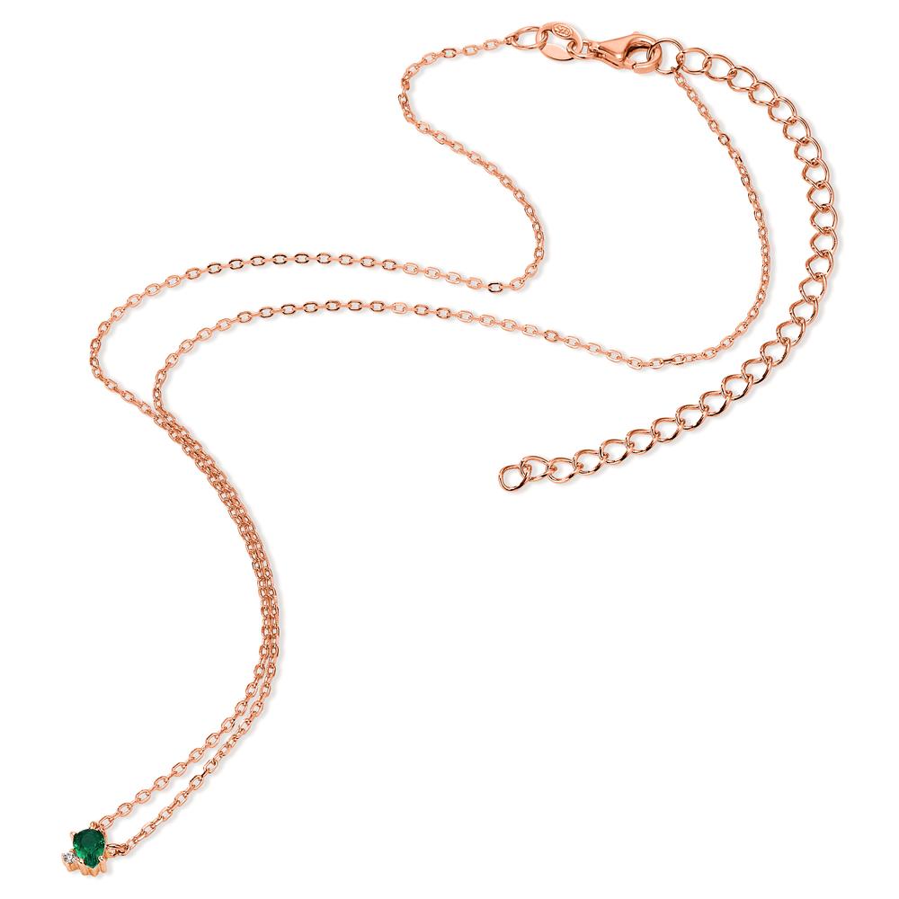 Collana Argento rosa dorato 35-43 cm