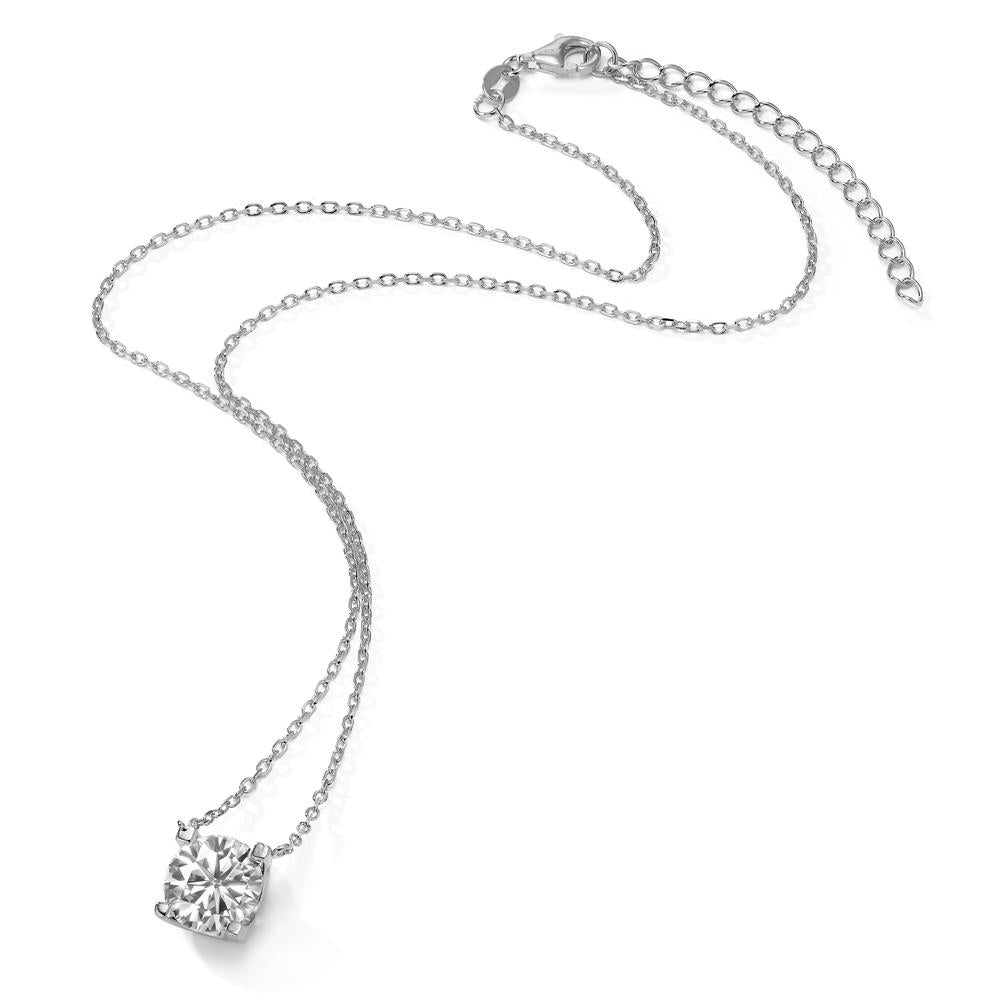 Collana Argento Zirconia rodiato 40-45 cm Ø10 mm