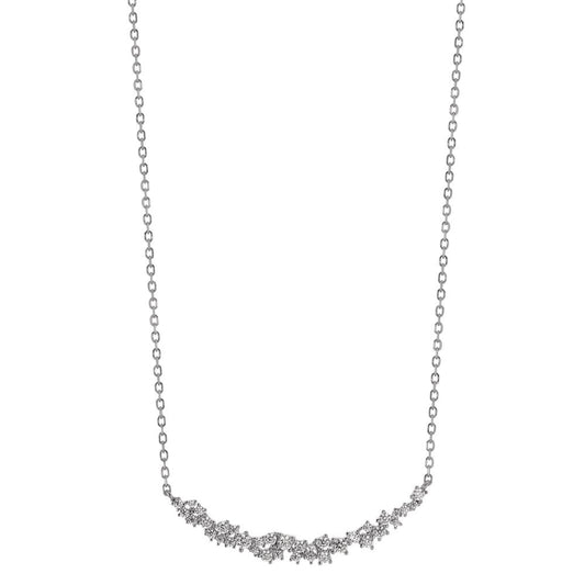 Collana Argento Zirconia 35 pietra rodiato 40-45 cm