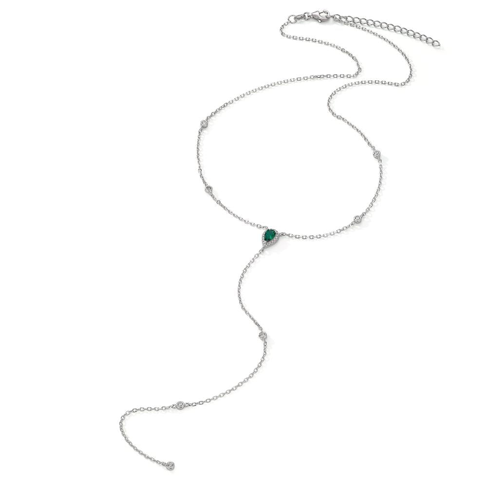 Collana Argento Zirconia rodiato 40-45 cm