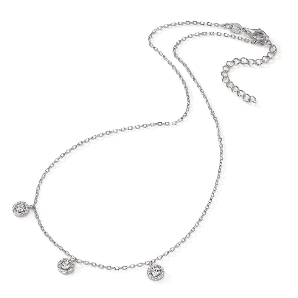 Collana Argento Zirconia rodiato 36-41 cm