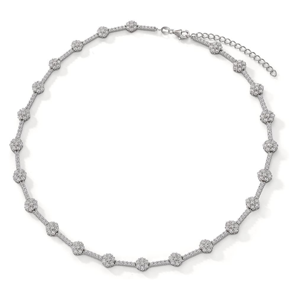 Collana Argento Zirconia rodiato 40-45 cm