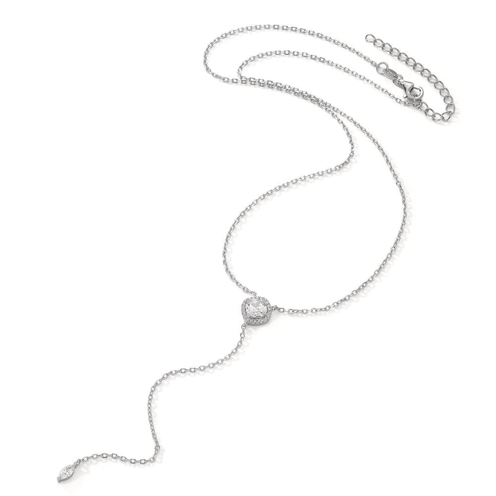 Collana Argento Zirconia rodiato 40-45 cm