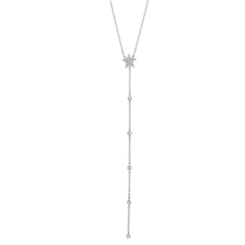 Collana Argento Zirconia rodiato Stella 40-45 cm