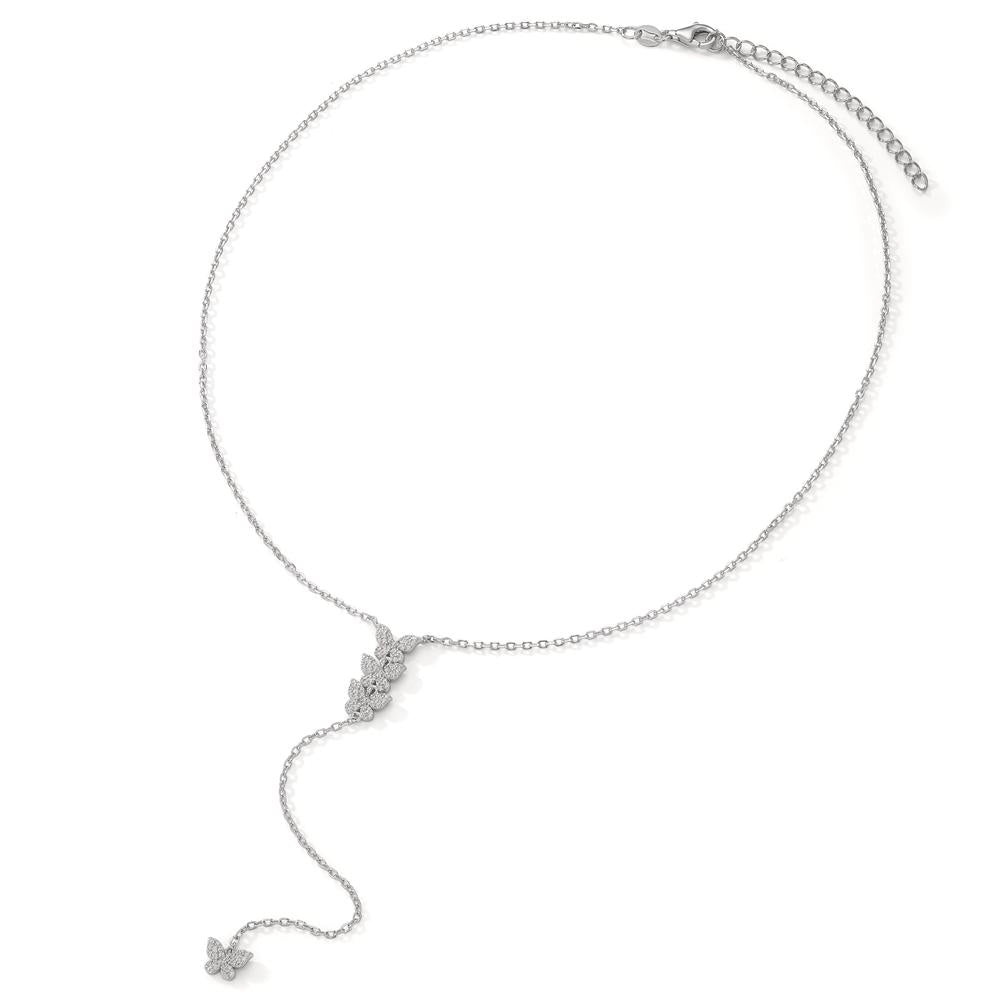 Collana Argento Zirconia rodiato Farfalla 40-45 cm