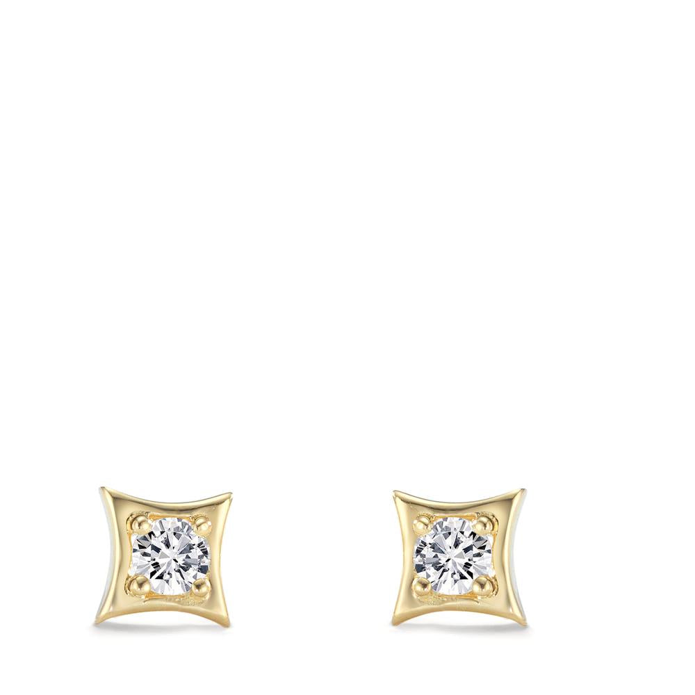 Orecchini a bottone Oro giallo 750/18 carati Diamante 0.20 ct, 2 pietra, w-si