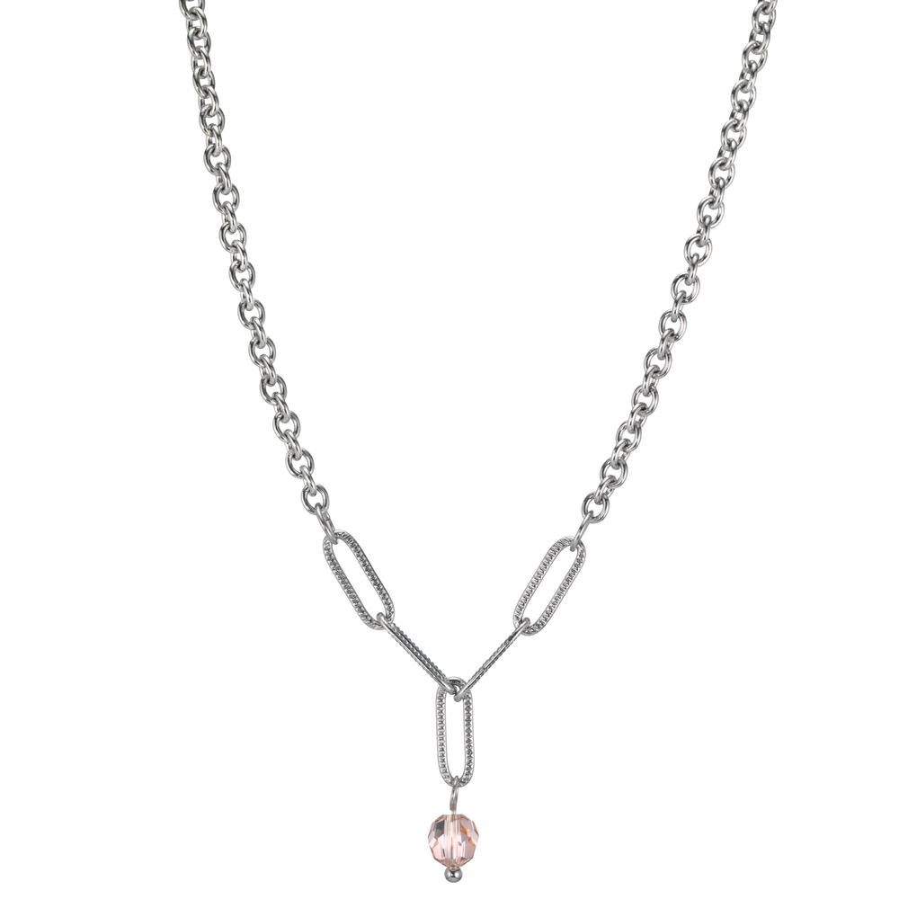 Collana Acciaio inossidabile Zirconia rosa 41-45 cm