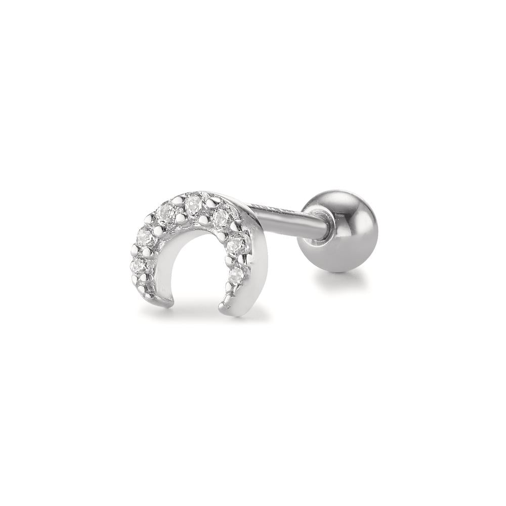 Piercing Argento Zirconia 7 pietra rodiato Luna Ø5 mm