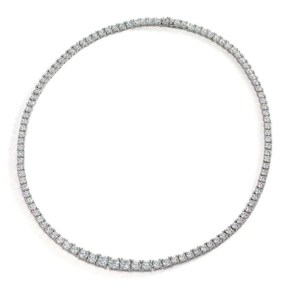 Collana Argento Zirconia rodiato 42 cm