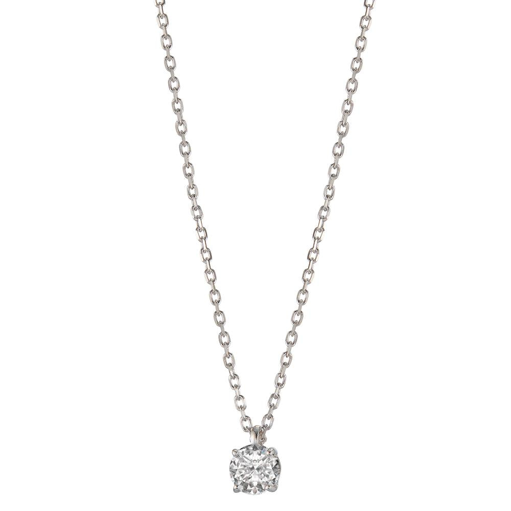 Collana Argento Zirconia 5 mm rodiato 38-45 cm