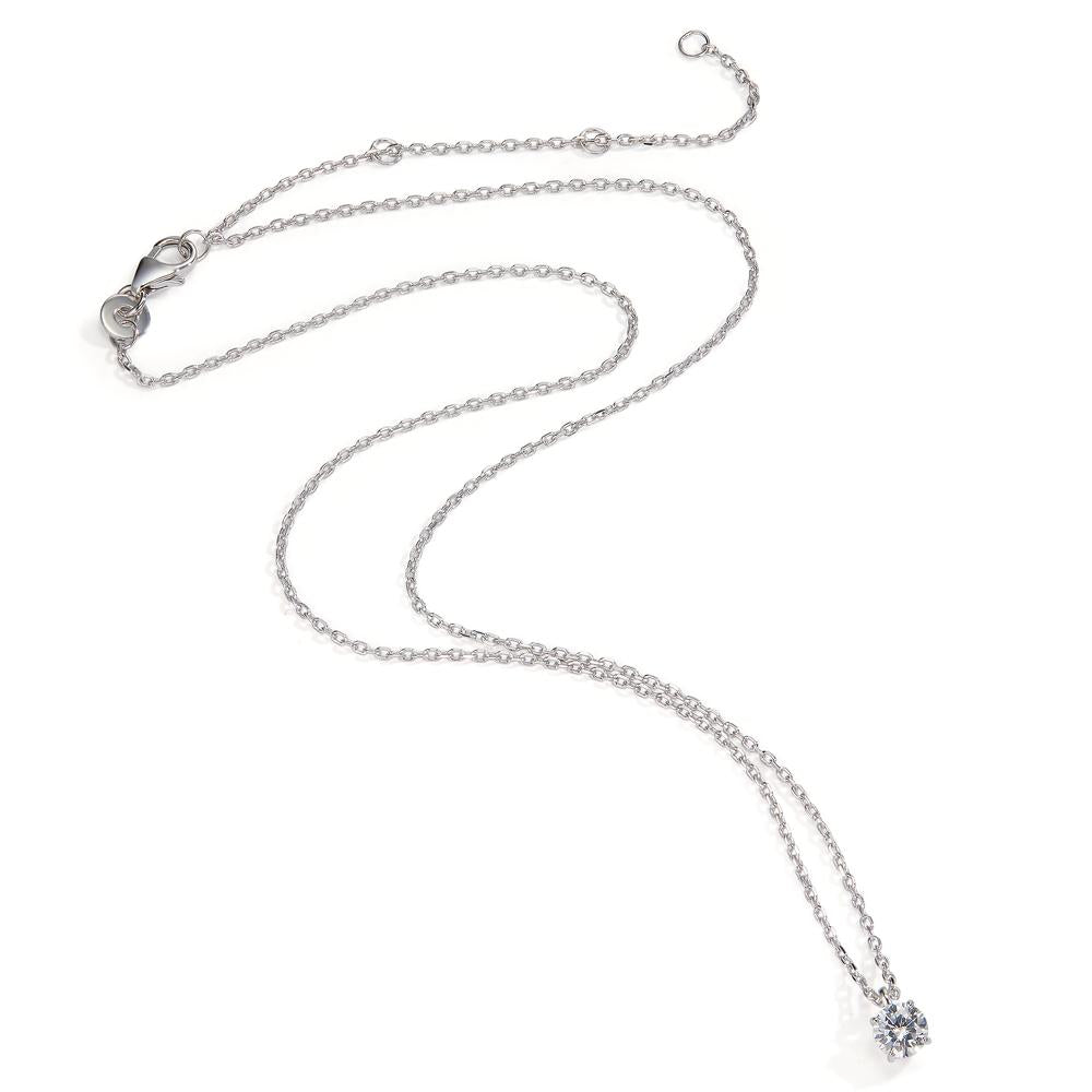 Collana Argento Zirconia 5 mm rodiato 38-45 cm