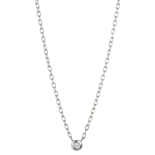 Collana Argento Zirconia rodiato 40-45 cm