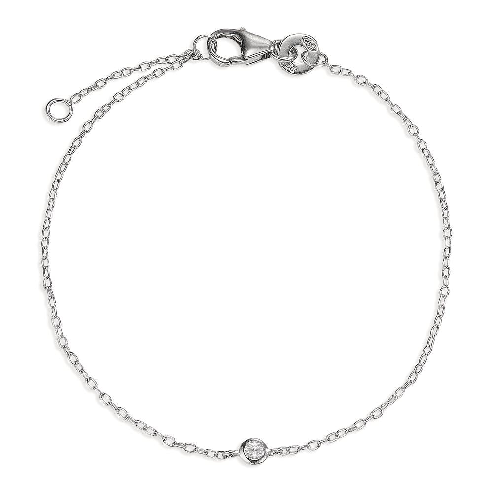 Bracciale Argento Zirconia rodiato 16-18 cm