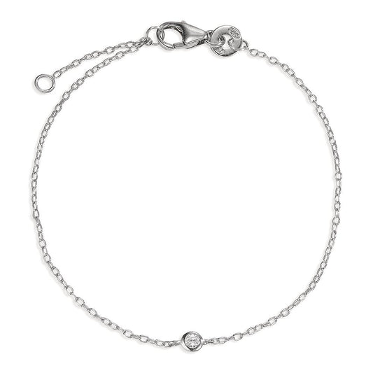 Bracciale Argento Zirconia rodiato 16-18 cm