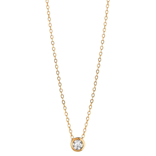 Collana Oro giallo 750/18 carati Diamante 0.05 ct, w-si 40-42 cm