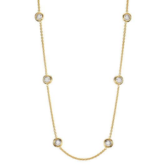 Collana Oro giallo 375/9K Zirconia 6 pietra 42-45 cm