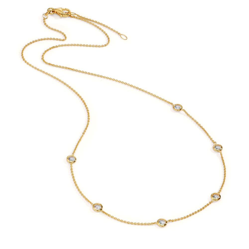 Collana Oro giallo 375/9K Zirconia 6 pietra 42-45 cm