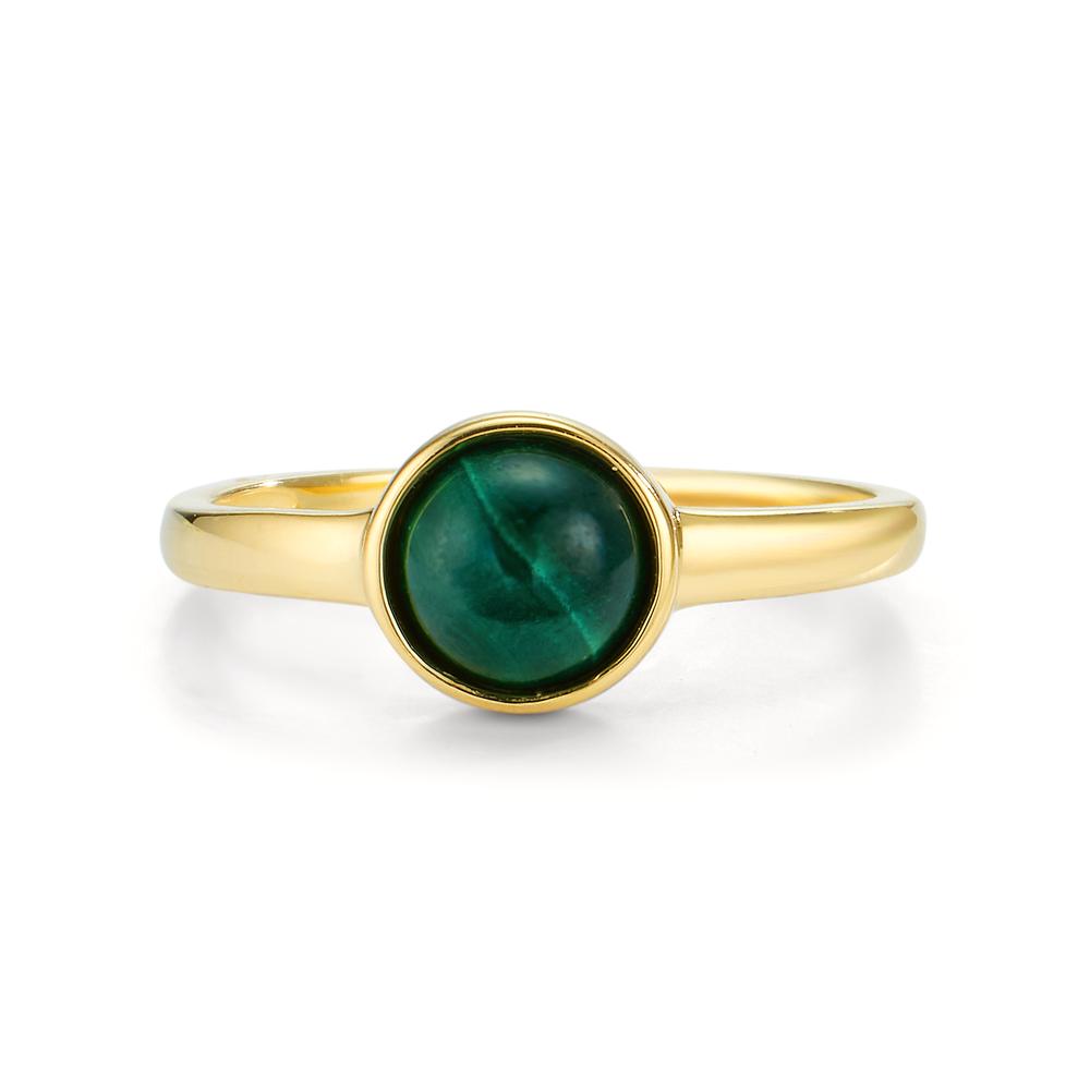 Anello Oro giallo 375/9K Malachite Ø7 mm