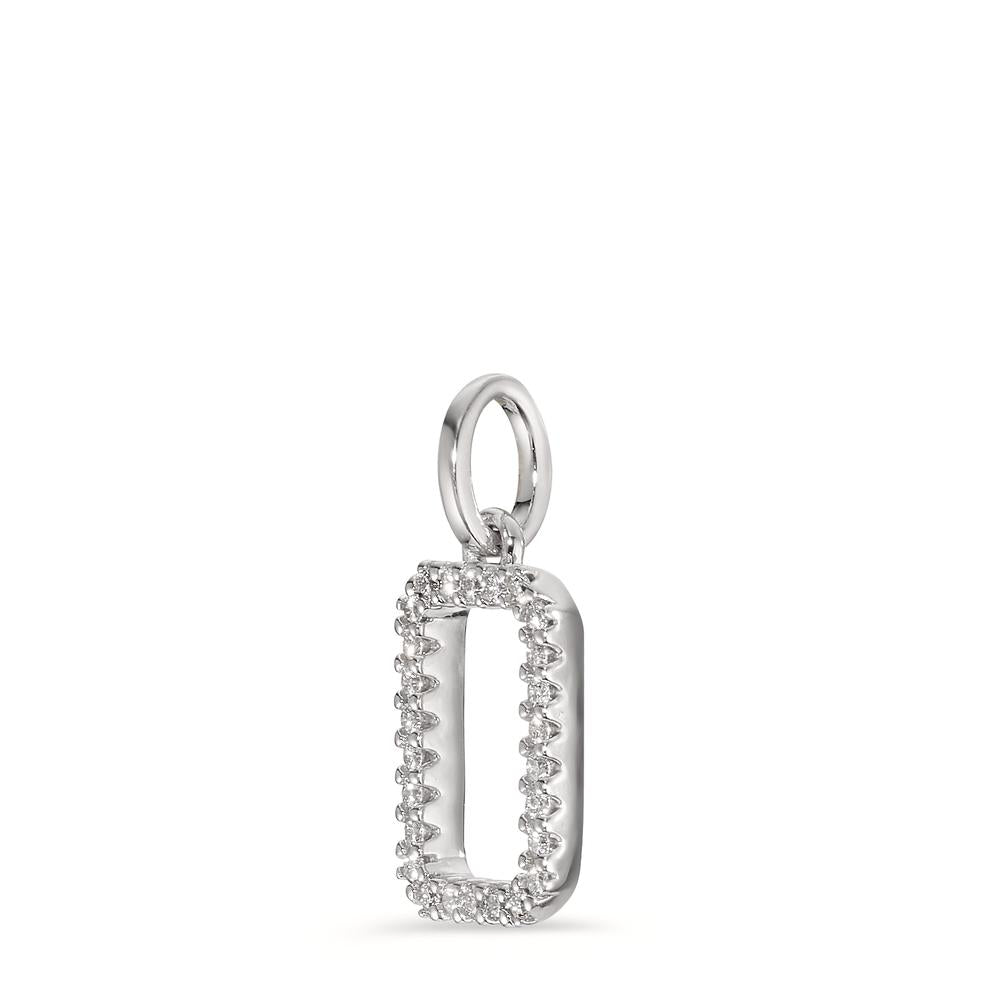 Ciondolo Oro bianco 750/18 carati Diamante 0.11 ct, w-si