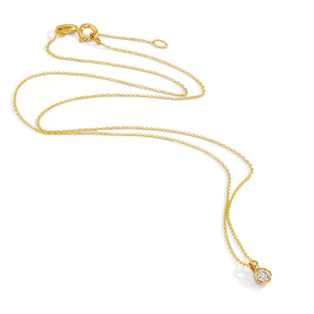 Collana Oro giallo 750/18 carati Diamante 0.05 ct, w-si 40-42 cm