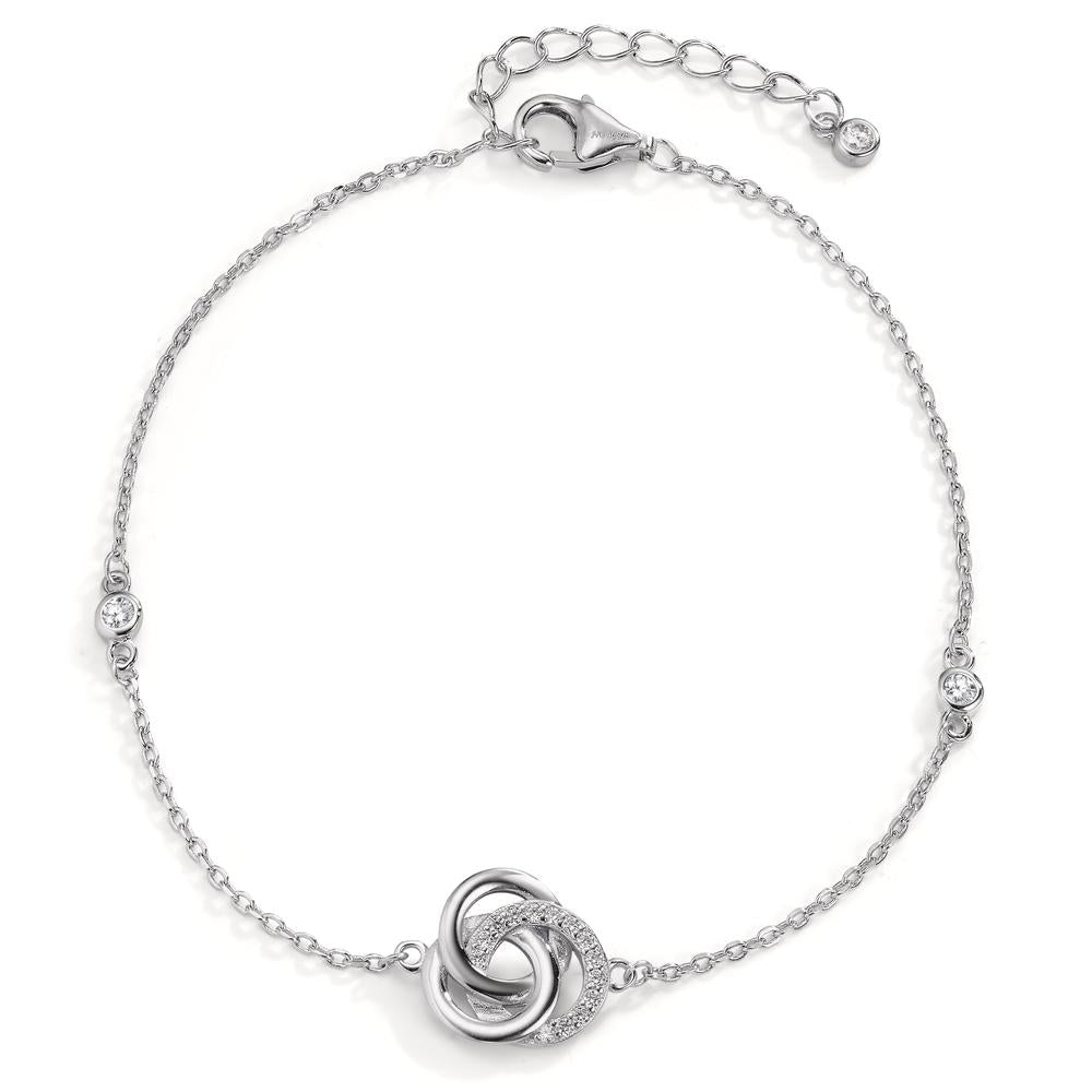 Bracciale Argento Zirconia rodiato 17-20.5 cm