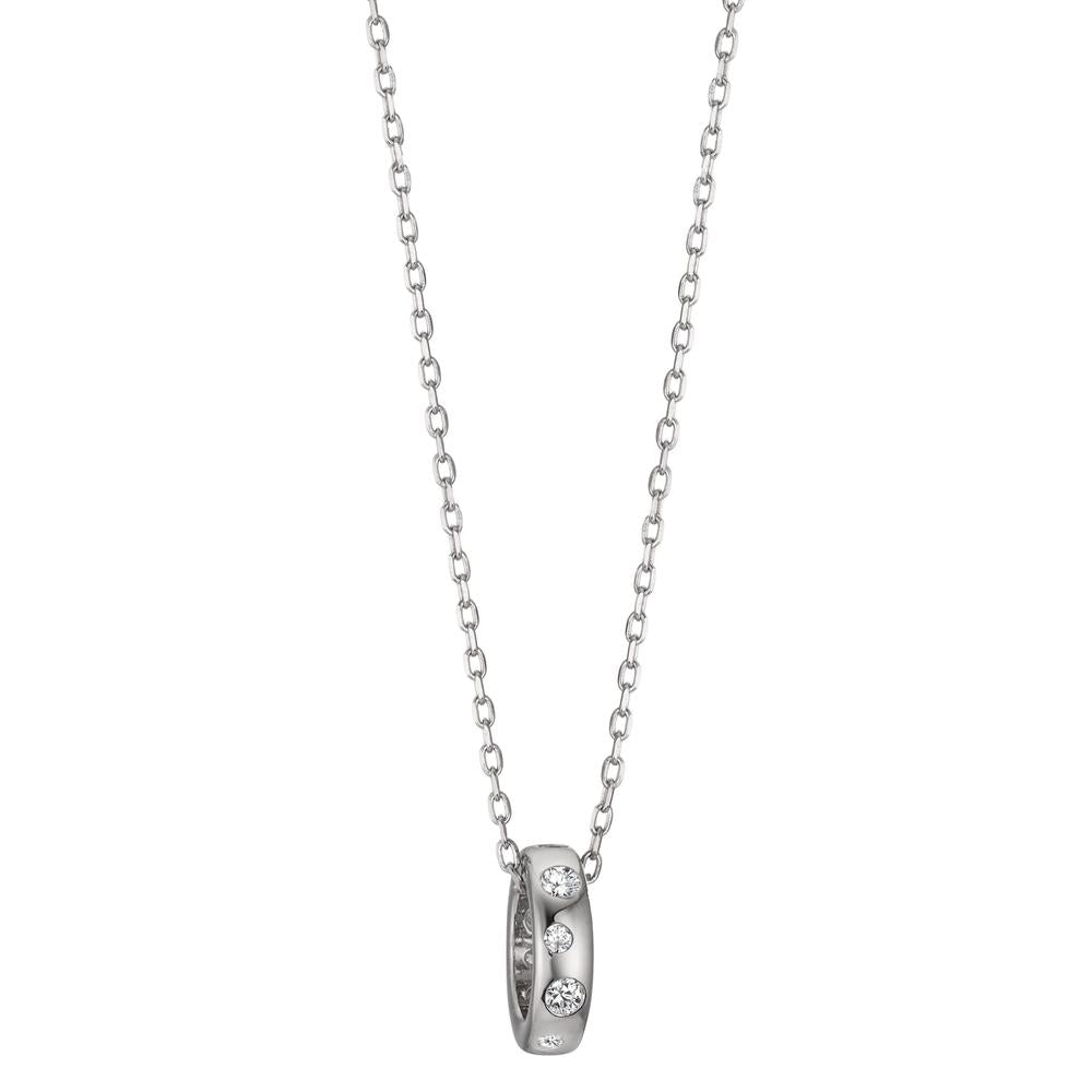 Collana Argento Zirconia rodiato 42-45 cm