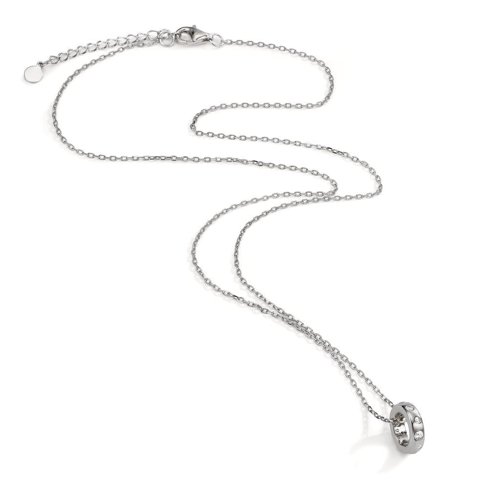 Collana Argento Zirconia rodiato 42-45 cm