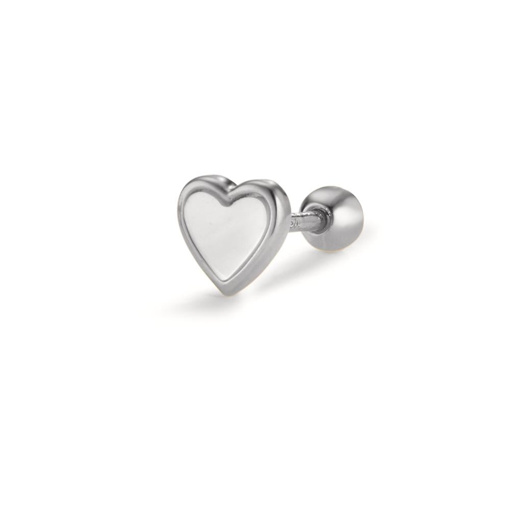 Piercing Argento rodiato Madreperla Cuore Ø5.3 mm