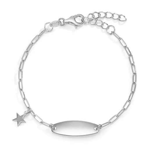 Bracciale con incisione Argento rodiato Stella 14-17 cm