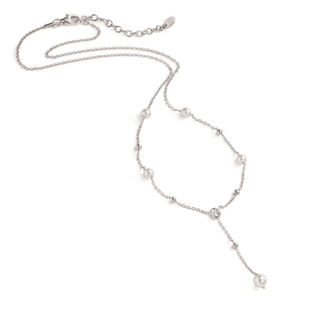 Collana Argento Zirconia rodiato 40-44 cm